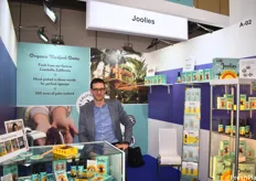 Tom Robyn, the European Sales Manager of Joolies, a California-based date grower and producer. While the consumer packaging is very popular in the US, the company sells mostly to warehouses in Europe though they want to expand the market for retail presentations of dates.