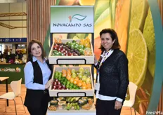 Lina María Zorro Malaver and Sandra Riano of Novacampo. The company has been working with exotic fruits for 20 years, and one of their newer products is the organic physalis, which comes in a sustainable packaging made out of sugarcane.