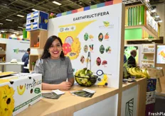 Maria Esther Castro of EarthFructifera. This Ecuadorian company grow traditional and baby bananas in Ecuador and have an office in Peru where they work with avocados and ginger.