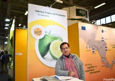 Jose Lino Menjivar of Sabroso Tropics, representing the first Salvadorian booth to exhibit at Fruit Logistica.