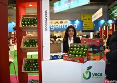 Julie Velazquez of Veca Produce, showing the companies’ limes as part of the Mexico pavilion.