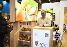 Ernesto Kelly of Productos Agricolas del Campo, exhibiting as part of the Costa Rican Pavilion. The company producers over 1,500 hectares of yucca in Costa Rica.