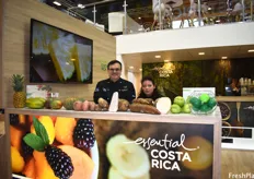 Luis Guillermo Castro and Maria José Davila, who prepared Costa Rica-themed snacks for visitors stopping by the Costa Rica Pavilion.