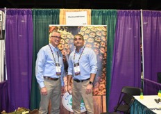 Eddy Navas and Carlos Granda of Chestnut Hill Farms, who grow their pineapples in Costa Rica.