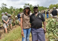 Tumi Kgasago, agronomist at FNB in Polokwane, with Mafenya Rexon Kubayi of Allesbeste Boerdery.