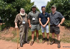Dawid Grobbelaar, avocado farmer from Mashutti in Agatha Hills, Jovan Erasmus of Netafim in Nelspruit, Lourens Jooste also farming avocados in Agatha Hills and Manie Eloff, Agrivet Boerdery in Soekmekaar.