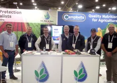 Ruaan Du Plessis from Campbells Fertilisers, Heinrich Van Der Westhuizen from Vaiagro, with Chad Simpson, Troy Muller, Murray Hughes, Darren Tillack and Mark Rogers from E.E. Muir & Sons