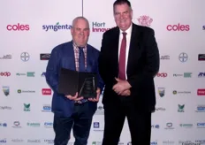 Grower of the Year Andrew Moon and Queensland Minister for Agriculture Mark Furner