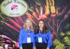 Ande Manos and Rocio Munoz with Babe Farms were flanked by colorful produce displays.