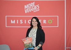 Rebecca Meyers with Misionero showing Organic Elevated Power Greens. 