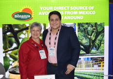 Maggie Bezart-Hall and Obed Sanchez with La Bonanza, who sources avocados in Mexico. 