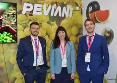 Italian company Peviani were at the show promoting grapes, watermelons, cauliflower and broccoli. Saverio Fuccillo, Ilaria Monteverdi and Pietro Beccaro were at the stand.