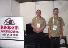 Steve Leys and Jack Murdoch from Redpath Ideal Greenhouses