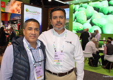 Kristian Del Aguila Manzur of Limagro with his client Jorge Luque of Courchesne Larose of Canada.