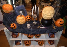 Terrifying Halloween pumpkins, exhibited at Kernel’s stand.