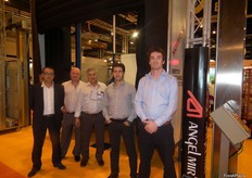 Technical and Commercial team of Angel Mir, promoting the loading platform with inflatable dock shelter 37ISO.