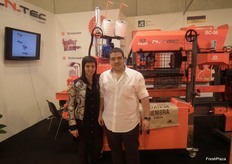 Staff from INTEC, promoting its bagging machines.