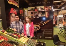 "Team of Grupo Caparrós, promoting the brand "Caparrós Premium". The firm from Almeria attended Fruit Attraction to exhibit this recently created line of gourmet vegetables."