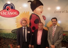 Staff from Vicasol at their stand, promoting fresh vegetables from Almeria.