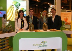 Stand of Fruta del Pacífico promoting its tropical products and new brands, Bana bana and Frupac, with a strong emphasis on the Fairtrade market.