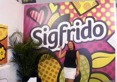 Christine Blondet, Sales Export Manager of Sigrido, promoting its subtropical fruits and aromatic herbs.