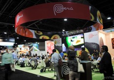 Many visitors at the Peruvian Pavilion.