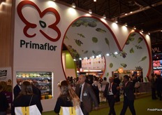 Stand of Primaflor, large producer of lettuce, leafy vegetables and fresh cut products.