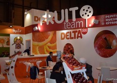 Stand of the Andalusian company Delta Blau, mainly a trader if citrus fruits and apples.