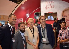 Stand of Grupo AGF with presenter Anne Igartiburu, new image for Fashion watermelons.