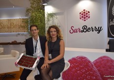 Harold Huot, general manager of SurBerry, next to his colleague.