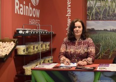 Garlic producer Rainbow Harvest attending the fair. Ana Gracia Pardos in the photo.