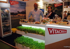 Nuno Alves and Isabel Cortinhas, of Vitacress Portugal, known for its watercress, lettuce and fresh herbs.