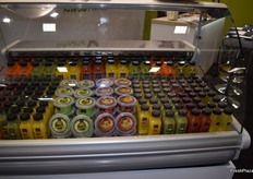 The company Avomix, sister of Reyes Gutiérrez, showcased its range of natural juices and sauces.