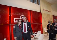 Belén Pérez and Víctor Folk, of the marketing and communications department of Granada La Palma.