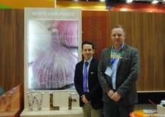 Gregory Vickers and his new colleague Byron Machuca, of White Lion Foods, from Peru.