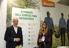 At the Demeter Italia stand, Giovanni Buccheri (director) and Tatiana Salsi (communication manager).