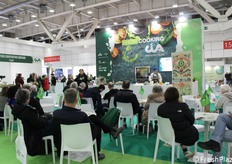 Cia-Agricoltori Italiani show cooking area.