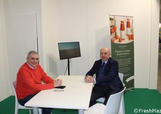 Mario Maranesi (CEO) and Alberto Piovani (sales manager) of Manaresi aziende agricole in Longastrino (FE). "Our ambition is to emerge as a company specialising in the cultivation and processing of top-quality Italian organic tomatoes. We are particularly aiming at exports'.