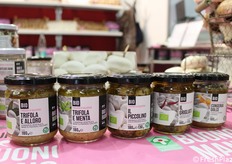 The company's own organic processed mushroom products.