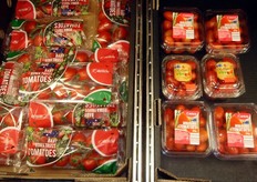 Four different types of tomatoes.