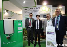 The De Nora staff: Eraldo Secchi, Gianluca Sassone, Cristian Carboni and Franco Cioni.