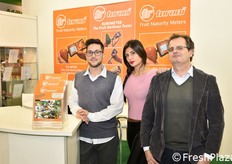 Enrico Turoni (right), with Matteo De Lorenzi and hostess Alice.