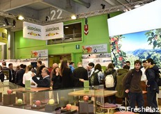 The stand gathering the main apple operators from Alto Adige.