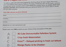 The form to vote the best innovation.