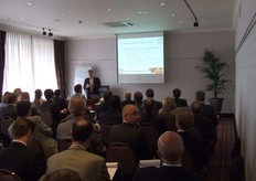 Philippe Binard as a moderator in one of the business meetings about Russia