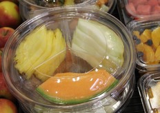 slices of pineapple and melon