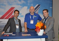 Aldo Wester and Mark Bentjes of Air France KLM Cargo with in the centre Marcel van den Enden of The Greenery.