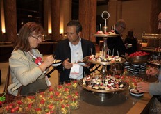 Dessert was delicious, laden with strawberries.