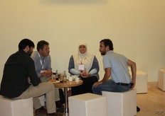 Side conversations in between the sessions.