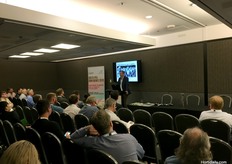 Farm Manager at Blue Sky Produce, and owner of Hortrobotics, Matthew Fealy gives delegates his insights into how technology could be used more efficiently in agriculture, in his seminar "Practical AgTech for Horticulture".